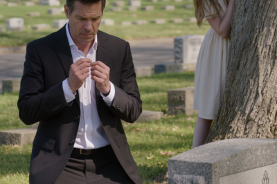 MILLIONAIRE CRIES AT HIS DAUGHTER’S GRAVE—NOT KNOWING SHE’S ALIVE AND WATCHING HIM