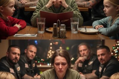 Poor Mom Takes Her Twins to Dinner with $20 on Christmas Eve — No One Expected What a Hells Angel..
