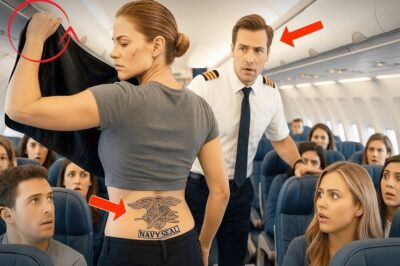 She Was Forced Out of First Class — Until the Pilot Spotted the SEAL Tattoo on Her Back…and Froze